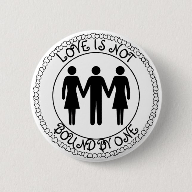 Poly Man 6 Cm Round Badge (Front)