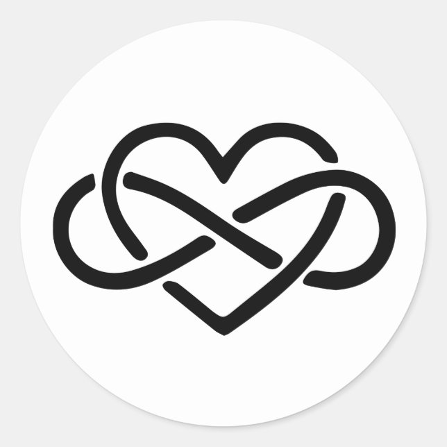 Polyamorous Heart Classic Round Sticker (Front)