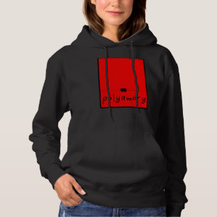 Polyamory Couple Crow Bird Black Red Designer Hoodie