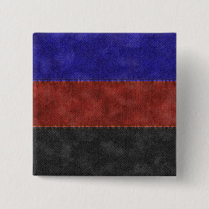 Polyamory Denim Flag 15 Cm Square Badge