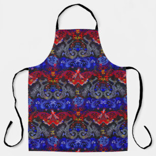 Polyamory Dragon Damask in Poly Pride Flag Colours Apron