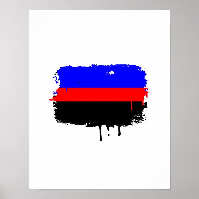 POLYAMORY FLAG DRIPPING POSTER (Front)