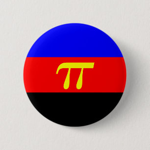 polyamory pride flag 6 cm round badge