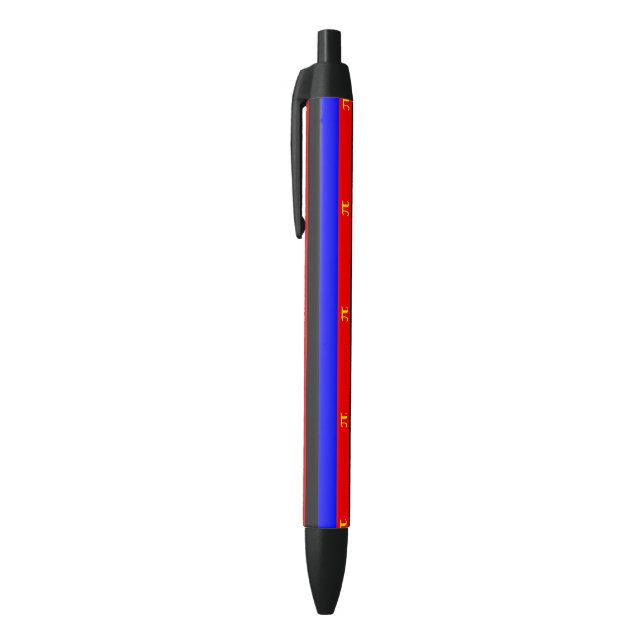 Polyamory Pride Flag Black Ink Pen (Top (Vertical))