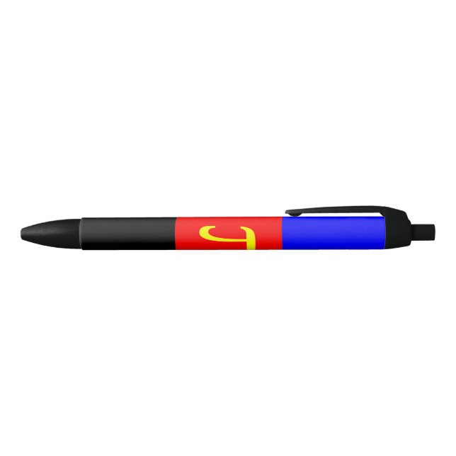 Polyamory Pride Flag Black Ink Pen (Top)