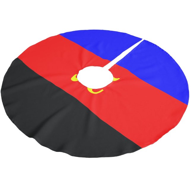 Polyamory Pride Flag Brushed Polyester Tree Skirt (Angled)