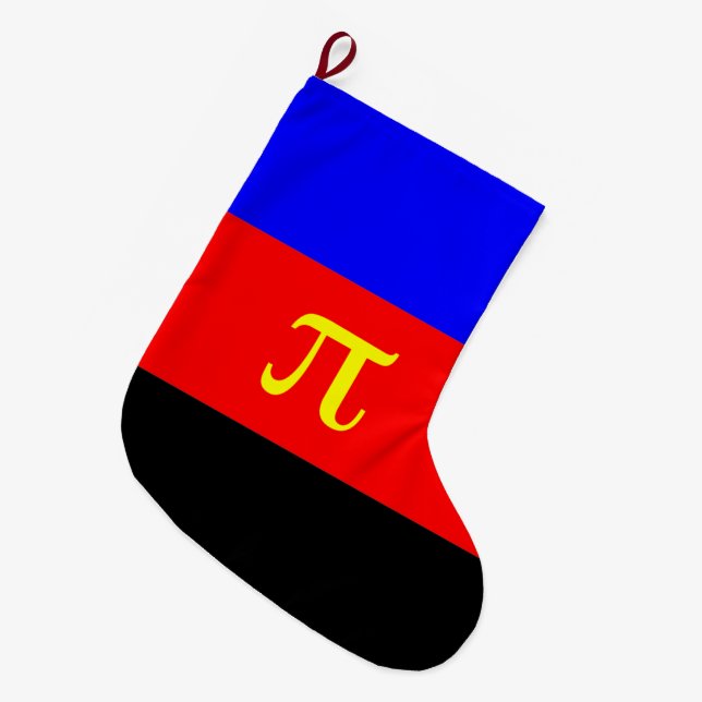 Polyamory Pride Flag Large Christmas Stocking (Front (Hanging))