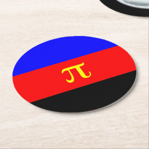 Polyamory Pride Flag Round Paper Coaster