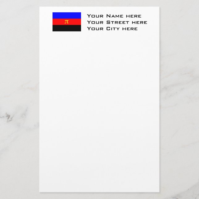 Polyamory Pride Flag Stationery (Front)