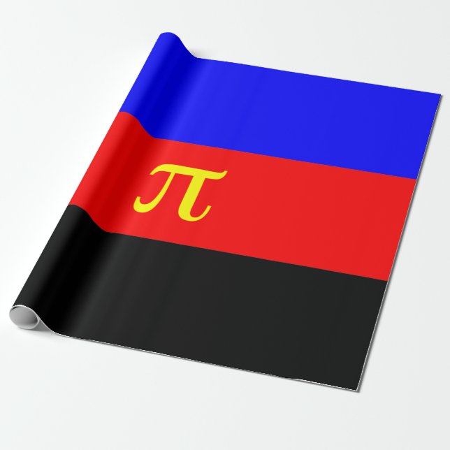 Polyamory Pride Flag Wrapping Paper (Unrolled)