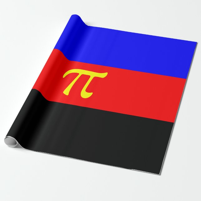 Polyamory Pride Flag Wrapping Paper (Unrolled)