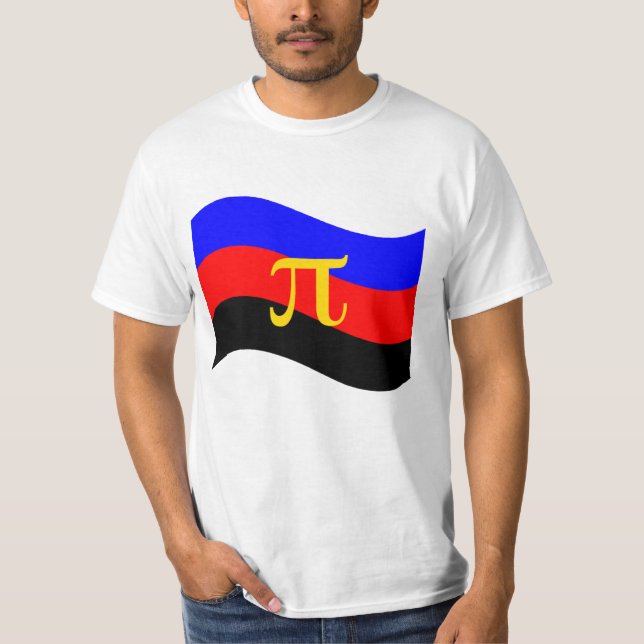 Polyamory Pride Symbol Wavy Flag T-Shirt (Front)