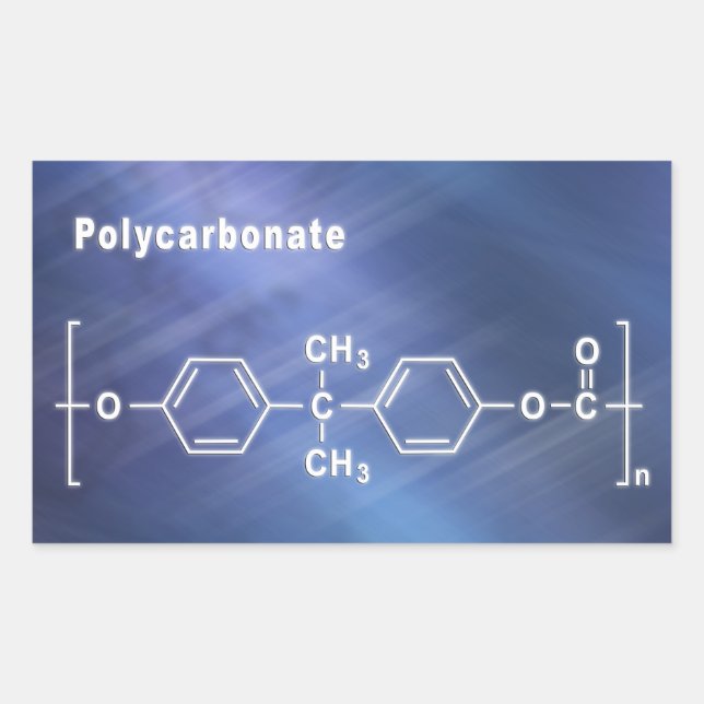 Polycarbonate PC Lexan Rectangular Sticker (Front)