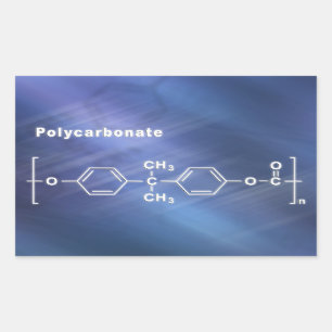 Polycarbonate PC Lexan Rectangular Sticker