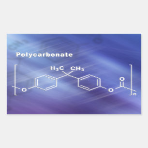 Polycarbonate PC Rectangular Sticker