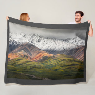 Polychrome mountain, Denali NP, Alaska Fleece Blanket