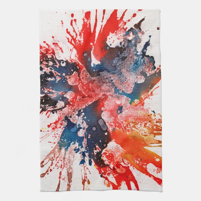 Polychromoptic #15 by Michael Moffa Tea Towel (Vertical)