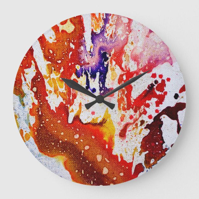 Polychromoptic #1A by Michael Moffa Large Clock (Front)