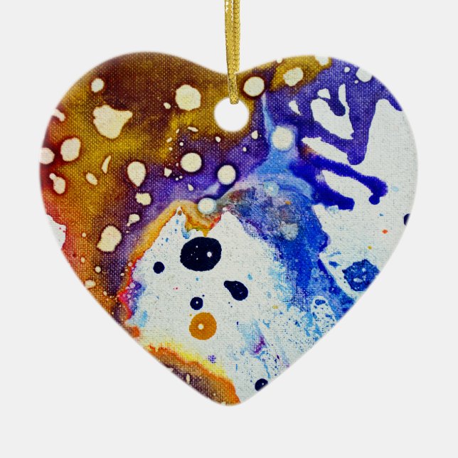 Polychromoptic #1B by Michael Moffa Ceramic Tree Decoration (Front)