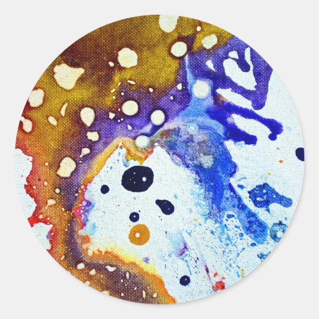 Polychromoptic #1B by Michael Moffa Classic Round Sticker (Front)