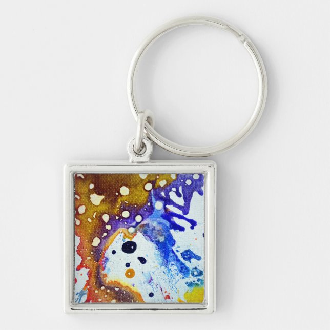 Polychromoptic #1B by Michael Moffa Key Ring (Front)