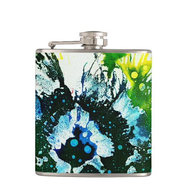 Polychromoptic #2C by Michael Moffa Hip Flask (Front)