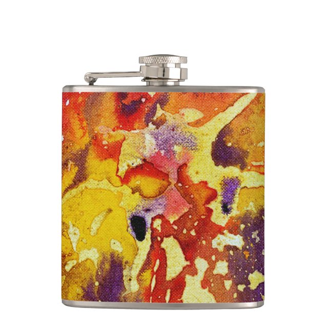 Polychromoptic #3 by Michael Moffa Hip Flask (Front)