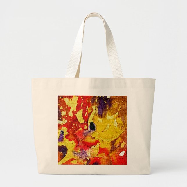 Polychromoptic #3 by Michael Moffa Large Tote Bag (Front)