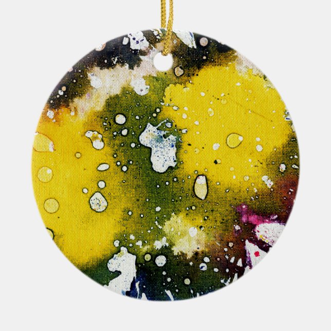 Polychromoptic #7 ceramic tree decoration (Front)