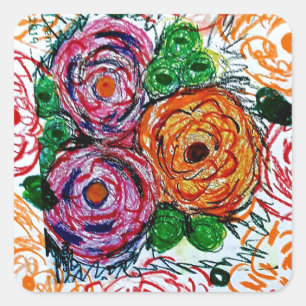 Polycromatic Square Sticker