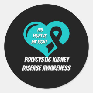 Polycystic Kidney Disease Awareness 3  Classic Round Sticker