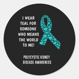 Polycystic Kidney Disease Awareness 4  Classic Round Sticker