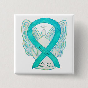 Polycystic Kidney Disease Awareness Angel Art Pins