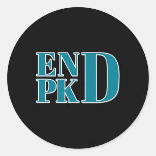 Polycystic Kidney Disease Awareness End Pkd Fight  Classic Round Sticker