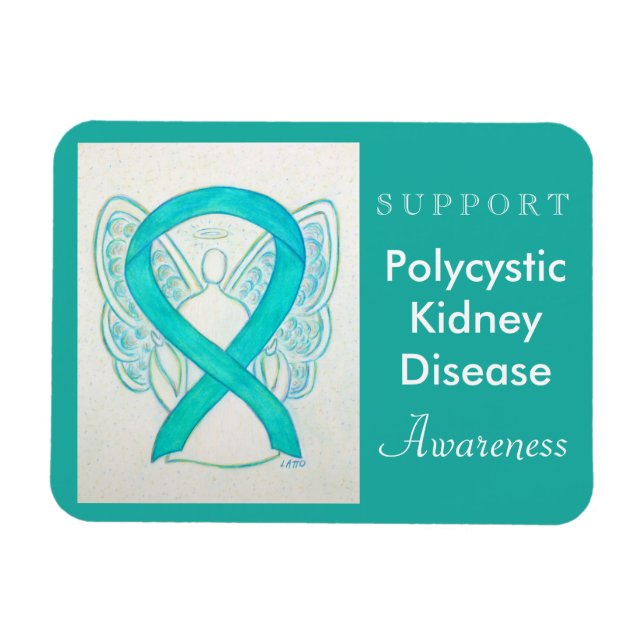 Polycystic Kidney Disease Awareness Ribbon Magnet (Horizontal)