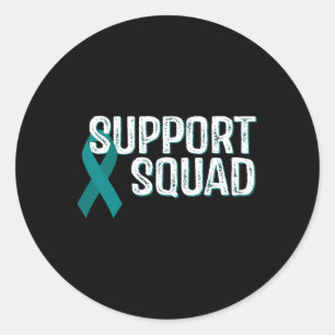 Polycystic Kidney Disease Awareness Support Squad  Classic Round Sticker