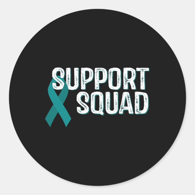 Polycystic Kidney Disease Awareness Support Squad  Classic Round Sticker (Front)