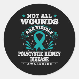 Polycystic Kidney Disease Gift - Pkd Awareness Classic Round Sticker