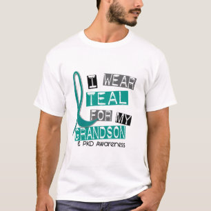 Polycystic Kidney Disease PKD Teal For Grandson 37 T-Shirt