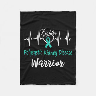Polycystic Kidney Disease Pkd Warrior Heartbeat Fi Fleece Blanket