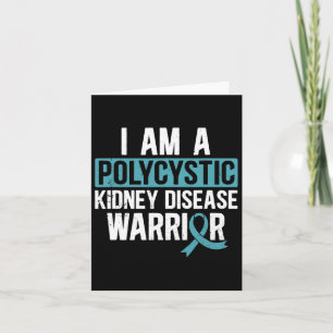Polycystic Kidney Disease Warrior Pkd Teal Ribbon  Card