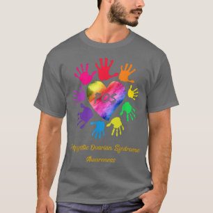 Polycystic Ovarian Syndrome Awareness Hands Gift T-Shirt