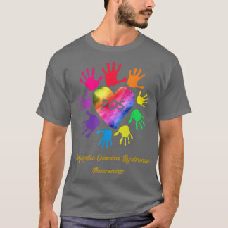 Polycystic Ovarian Syndrome Awareness Hands Gift  T-Shirt