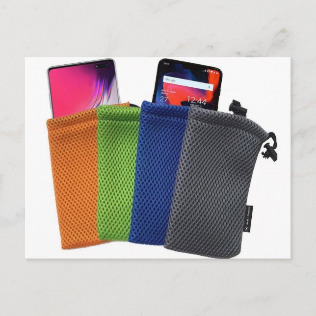 Polyester Mesh Bags Mesh Drawstring Bag Logo Print Postcard (Front)