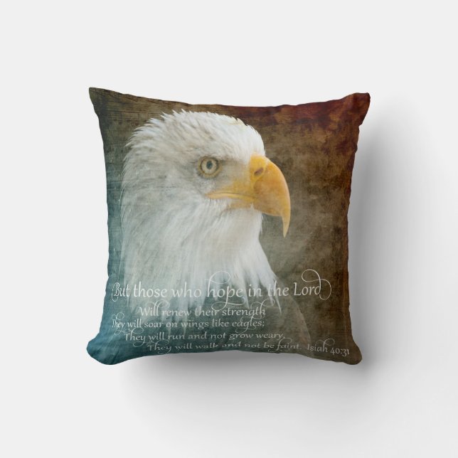 Polyester Throw Pillow 16" x 16" - Soar - Eagle (Front)