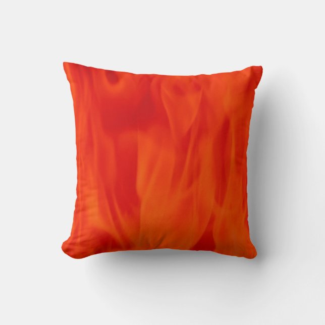 Polyester Throw Pillow 16x16 red flame (Front)