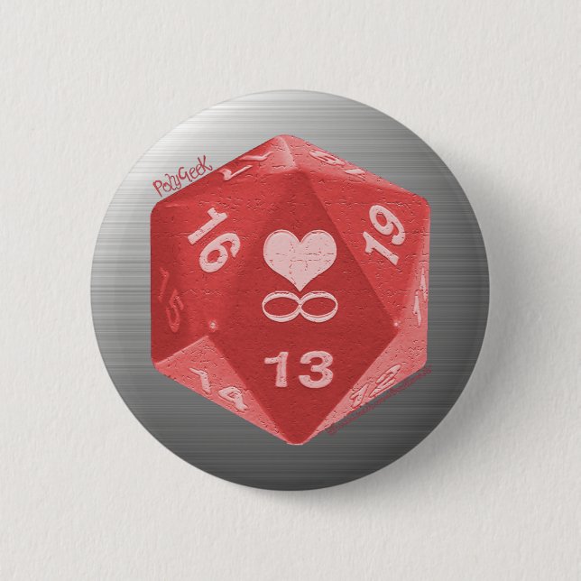 PolyGeek Button - Pink (Front)