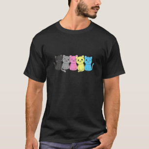 Polygender Flag Pile Pride Lgbq Cats Cute Cat T-Shirt