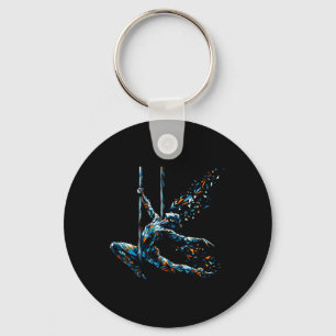 Polygon Art Aerial Silk Yoga Aerialist Acrotics Key Ring
