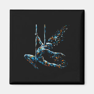 Polygon Art Aerial Silk Yoga Aerialist Acrotics Magnet